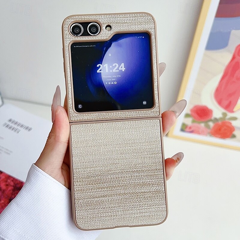 телефон Кейс для Назначение SSamsung Galaxy Z-флип 7 Z-флип 6 Z Flip 5 Z Flip 4 Z Flip 3 Кейс на заднюю панель Защита от удара Ретро ТПУ Кожа PU 2025 - $16.99 –P10