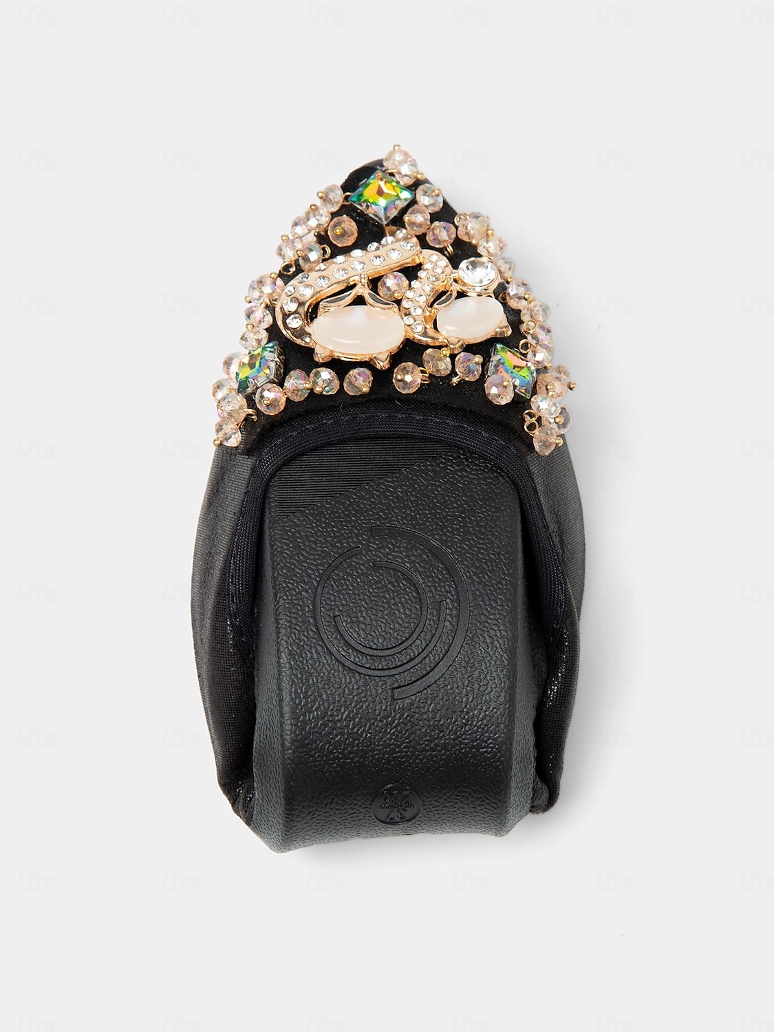 Women's Black Foldable Ballet Flats with Rhinestone & Pearl Embellishments - Compact Travel Shoes for Special Occasions & Everyday Comfort 2025 - $34.99 –P4