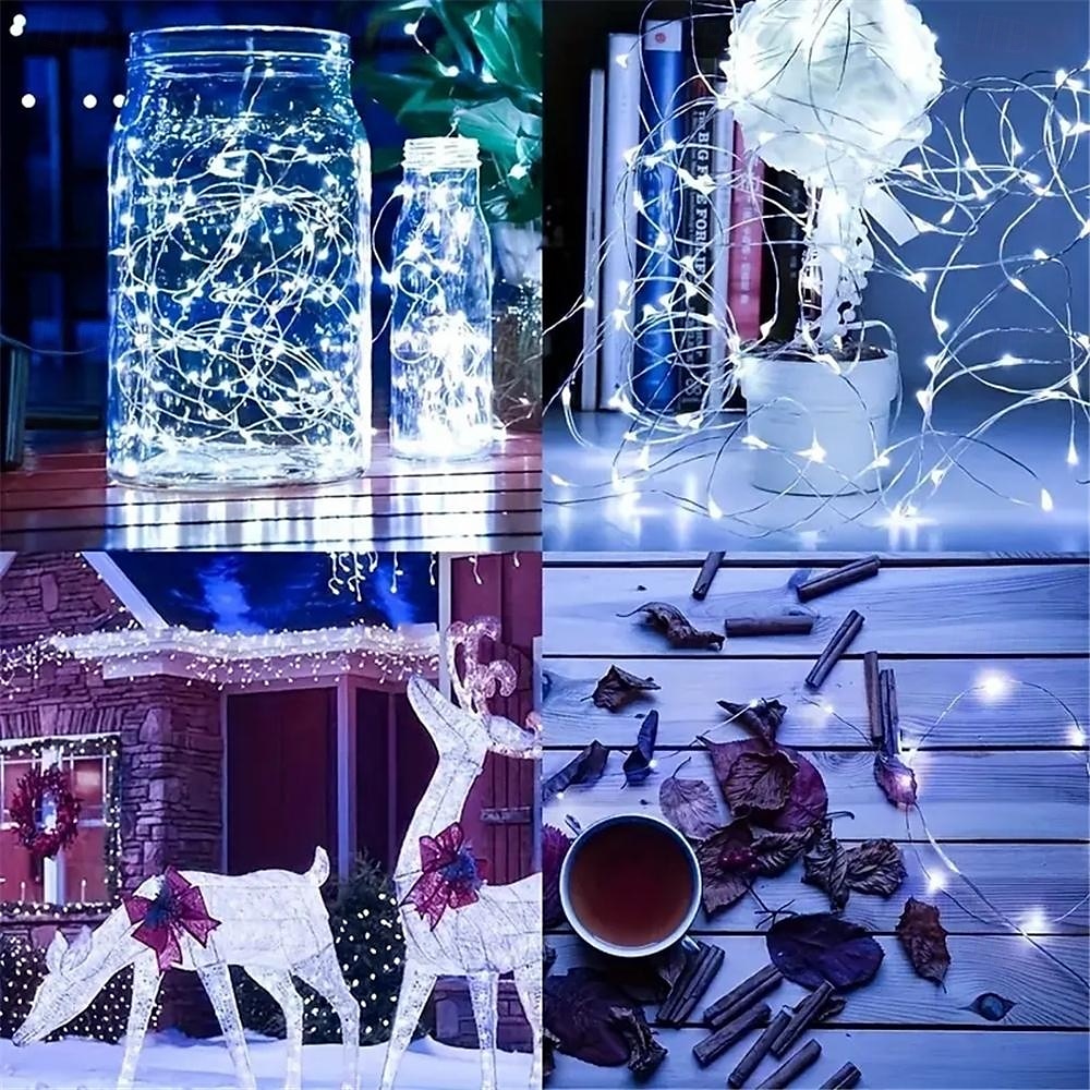 2M Solar String Lights, 20 LEDs Wine Bottle String Lights, Warm White, RGB and Waterproof for Christmas & Wedding Decorations 5pcs Set 2025 - $30.99 –P4