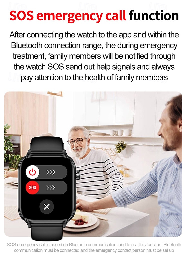ET570 Smart Watch ECG Bluetooth Call AI Voice SOS Non-invasive Blood Glucose Health Monitor 1.96inch Sport Smartwatch 2025 - $51.99 –P10