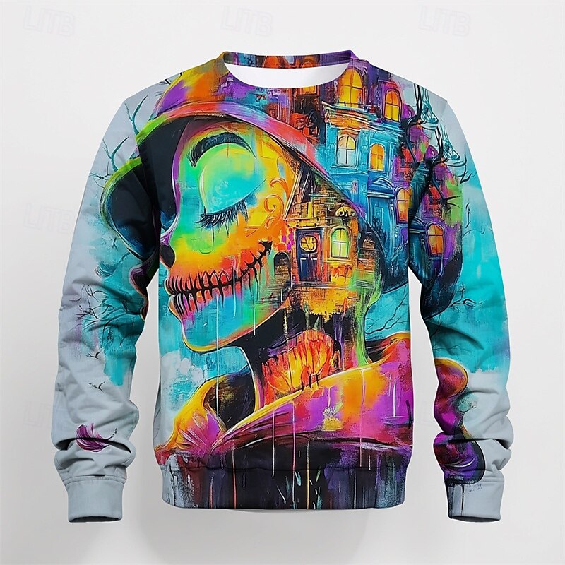 Pojkar 3D Grafisk Tecknat T-shirt Långärmad Vår Höst Mode Grundläggande Barn 4-12 år Rund hals Utomhus Ledigt Dagligen Normal 2025 - $13.99 –P1