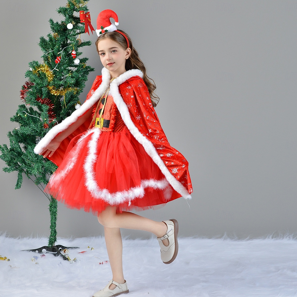 Kerstman Mrs.Claus Outfits Tutu Kerstmanpakken Voor meisjes Kerstmis Nieuwjaar kerstavond Cosplay Kostuum Kinderen Feest Kerstmis Kleding Helm Mantel 2025 - $33.99 -P1
