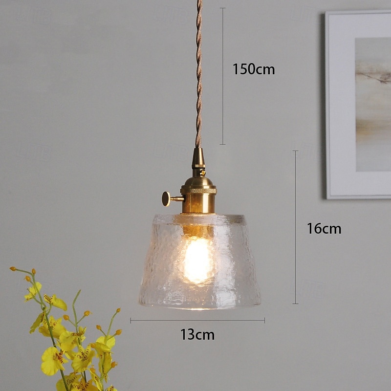 Mini pandantiv din sticlă transparentă cu întrerupător lampă vintage rustică mică pandantiv lumina retro fermă pandantiv iluminat decorativ pandantiv pentru hol noptieră peste masă 2025 - $62.99 –P1