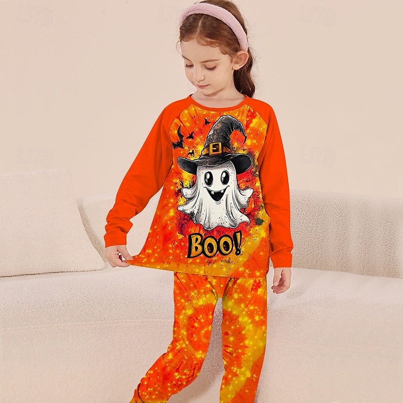 Mädchen 3D Graphic Schneeflocke Prinzessin Weihnachtspyjamas Pyjama-Sets Pyjama-Sets mit T-Shirt und Hose Langarm 3D-Druck Herbst Winter Aktiv Basic kinderkleidung 4 Jahre + Rundhalsausschnitt Heim 2025 - $18.99 –P4