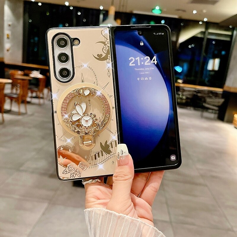 هاتف غطاء من أجل زي فولد 6 Z Fold 5 Z Fold 4 غطاء خلفي مع حامل مغناطيس دعم الشحن اللاسلكي مكتب  /  الأعمال TPU الكمبيوتر الشخصي 2025 - $21.99 –P2