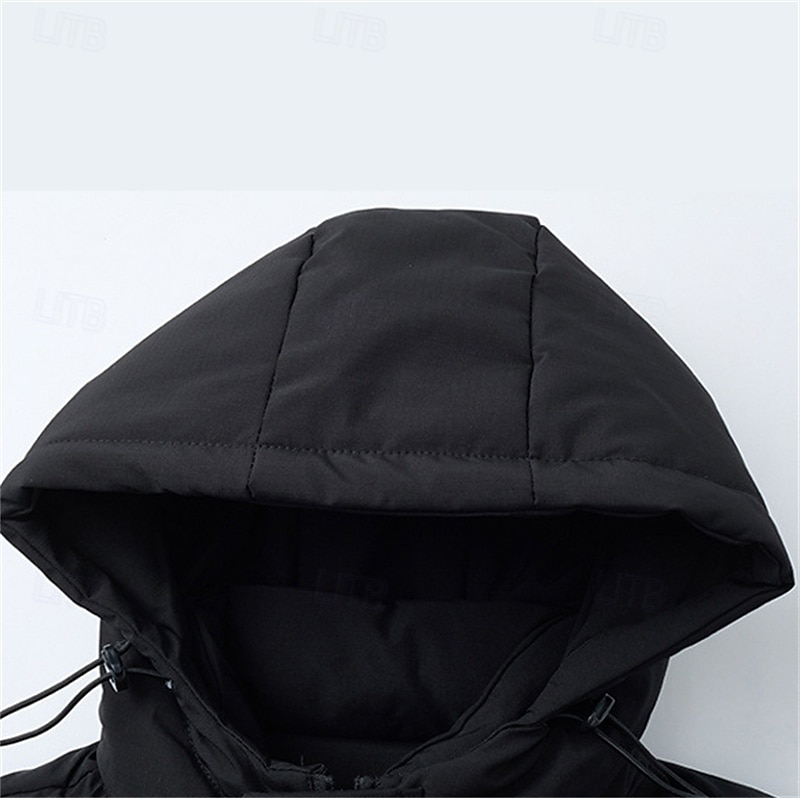 Pánské Puffer Vesta Vesta s kapucí Vesta Prošívaná vesta Denní Rande Dovolená Módní Na běžné nošení Podzim zima Kapsy Polyester Zahřívací Pohodlné Pevná barva Zip Kapuce Běžný Černá Hnědá Armádn 2025 - $50.99 –P7