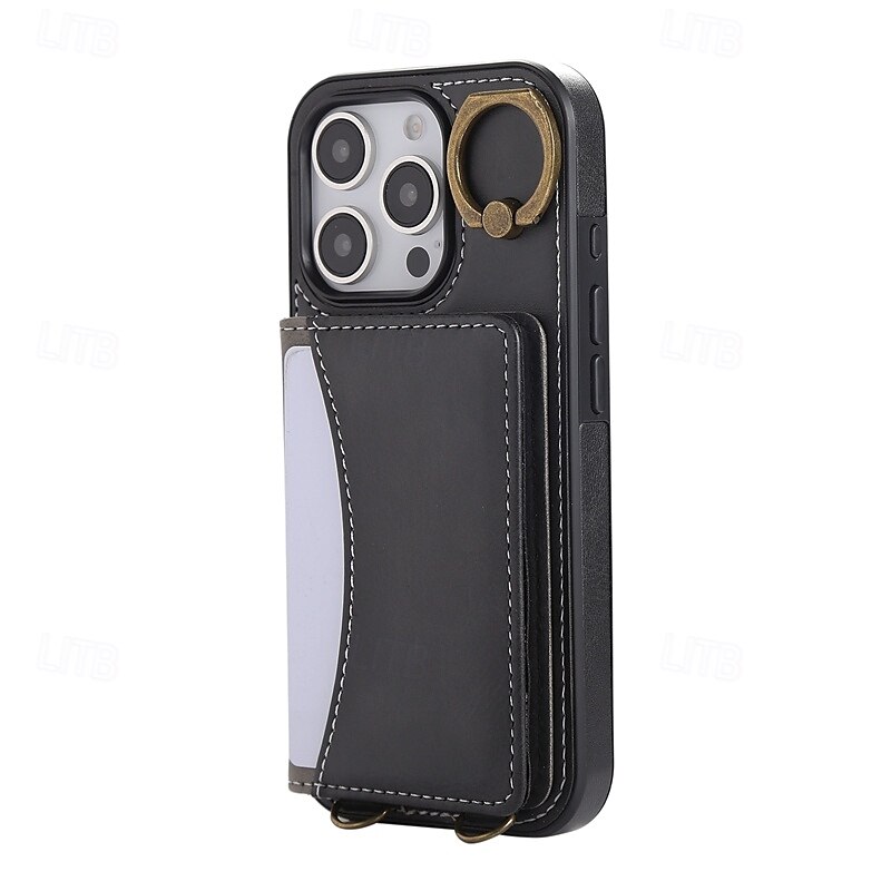 Phone Case For iPhone 16 Pro Max Plus iPhone 15 Pro Max Plus iPhone 14 13 12 11 Pro Max Plus iPhone 14 Pro Max iPhone 13 12 11 Pro Max Back Cover with Stand Holder with Wrist Strap Card Slot Retro 2025 - $21.99 –P5