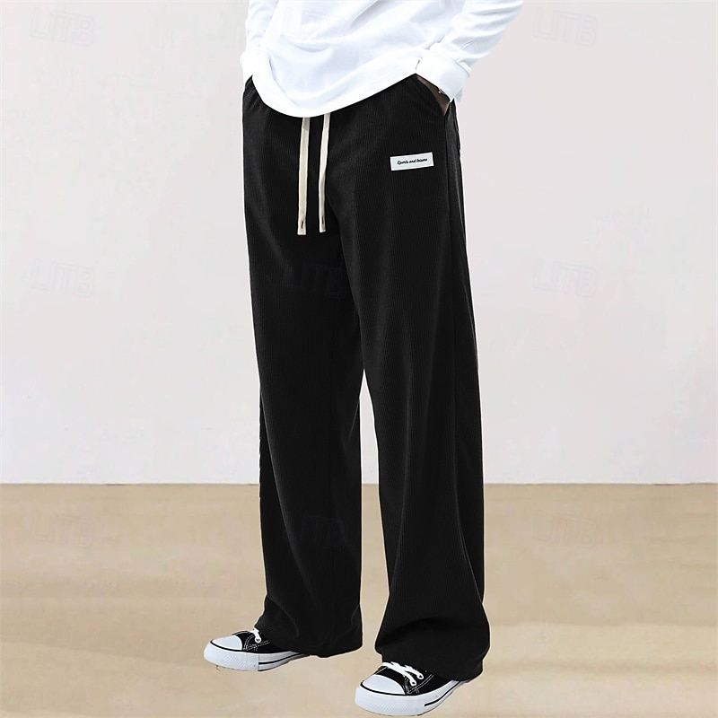 Hombre Pantalones de Deporte Pantalones deportivos Pantalones Pantalones de Pana Pantalones deportivos de pierna recta Correa Bolsillo Cintura elástica Plano Comodidad Diario Deporte Moda Casual 2026 - $21.99 –P5