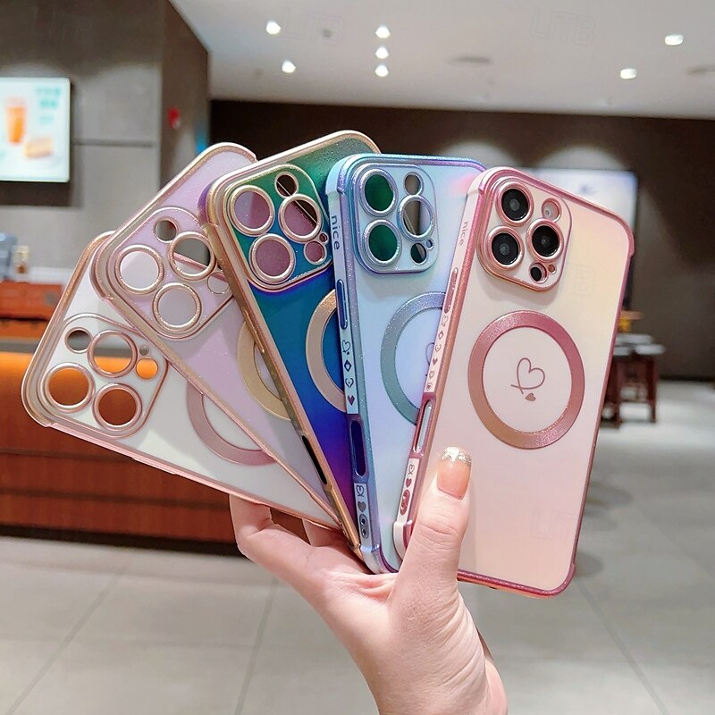 2025年 電話 ケース 用途 iPhone 16 Pro Max プラス iPhone 15 プロマックスプラス iPhone 14 13 12 Pro Max Plus iPhone 14 Pro Max iPhone 13 12 Pro Max バックカバー 磁石バックル ワイヤレス充電をサポート 耐衝撃 レトロ風 TPU 仕上げ  コレクション – $17.99 –P1