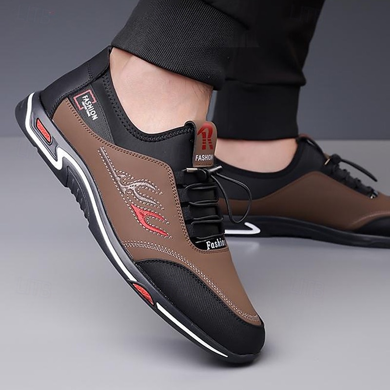 chaussures de sport à enfiler pour hommes avec motif flamme – baskets de sport légères et confortables pour une tenue décontractée et active de 2025 ? $46.99 –P3