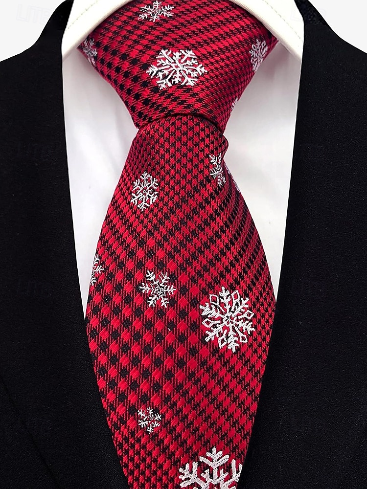 cravate à thème de Noël pour hommes – cravates festives avec des motifs de Père Noël, de flocons de neige et de cannes à sucre pour les fêtes de fin d'année de 2025 ? $2 –P2