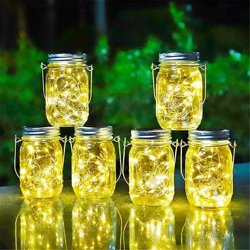 6 τμχ 2m ηλιακά φωτάκια φαναριού led, 20 led φωτάκια κήπου για χριστουγεννιάτικο γάμο & διακόσμηση εξωτερικού χώρου ζεστό λευκό, λευκό, μωβ, ροζ, κόκκινο, πράσινο, μπλε και κόκκινο χρώμα πηγής 2025 - $39.99 –P9