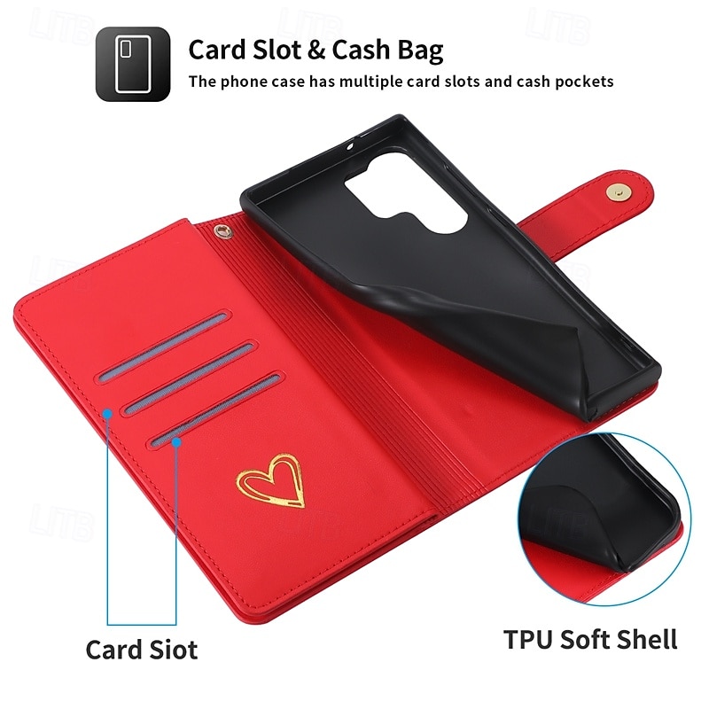 Phone Case For S25 Ultra S24 Ultra S24 Plus S24 S24 FE S23 S22 S21 S20 Plus Ultra A55 A35 A25 A15 5G A54 A34 A14 A73 A53 A33 A72 A52 A32 A22 A12 Back Cover Wallet Case with Stand Holder Zipper with 2025 - $23.99 –P2