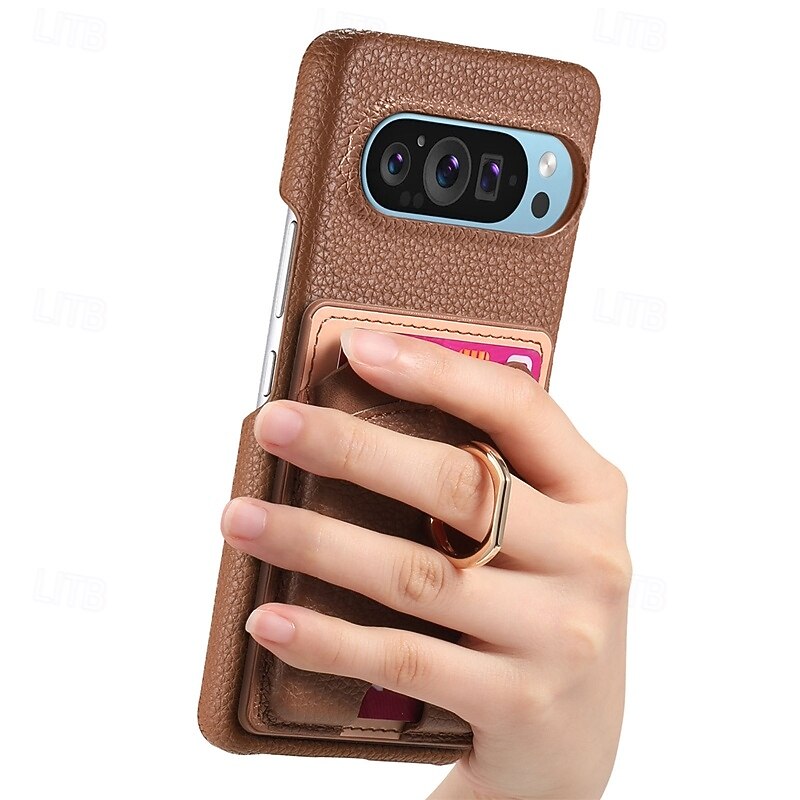 teléfono Funda Para Píxel 9 Pro Pixel 9 Pro XL Pixel 8 Pro Pixel 8 Píxel 9 Pixel 7 Pixel 7 Pro Pixel 6 Pixel 6 Pro Funda Trasera Soporte para Anillo Ranura para tarjetas Antigolpes Retro TPU Cuero de 2025 - $19.99 –P6
