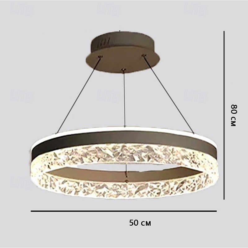 Nordic Style Single Design Chandelier Living Room Ceiling Light Ring Iron Hanging Lamp Dimmable Pendant Light 110-240V 2025 - $192.99 –P3