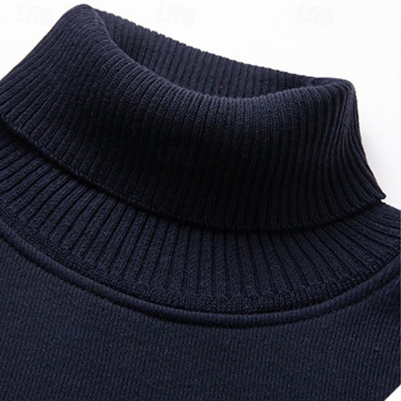 Homme Pull Pull en tricot A côtes Tricoter Normal Tricoté Plein Col Roulé Mode Décontractées Usage quotidien Rendez-vous Vêtement Tenue Automne hiver Vin Noir S M L de 2025 ? $23.99 –P2