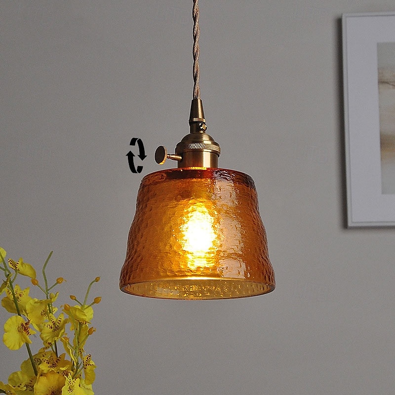 Mini pandantiv din sticlă transparentă cu întrerupător lampă vintage rustică mică pandantiv lumina retro fermă pandantiv iluminat decorativ pandantiv pentru hol noptieră peste masă 2025 - $62.99 –P8