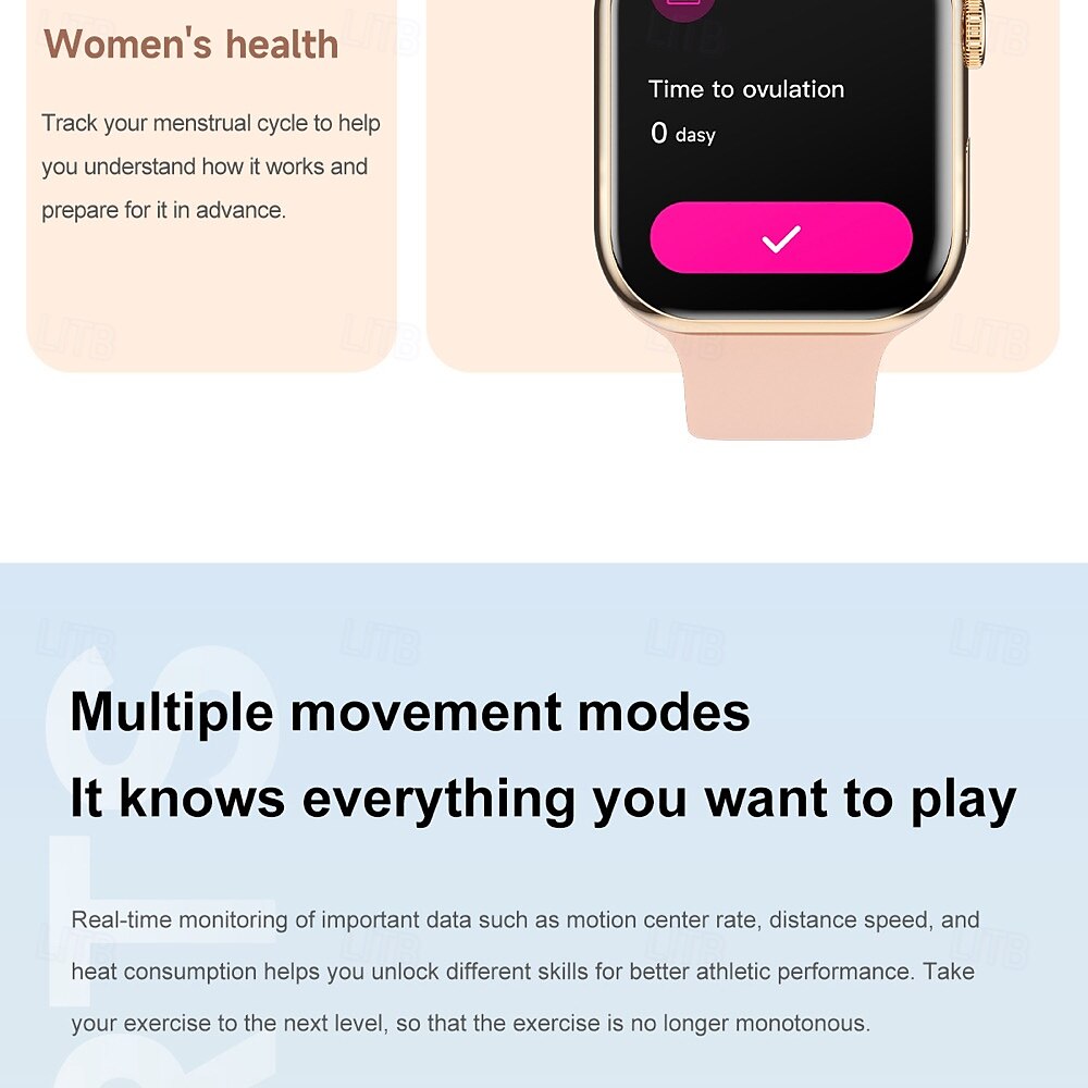 696 iW10 Slimme horloge 1.85 inch(es) Slimme armband Smartwatch Bluetooth Gespreksherinnering Slaaptracker Hartslagmeter Compatibel met: Android iOS Heren Handsfree bellen IP 67 44 mm horlogekast 2025 - $47.99 –P10