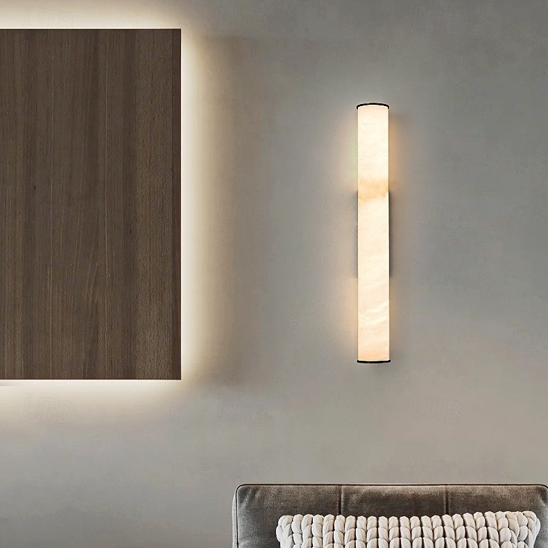 Luminária de parede de mármore natural luz led villa de luxo iluminação de cabeceira luz de parede de cobre 110-240v 10w de 2026 por $224.09 –P4