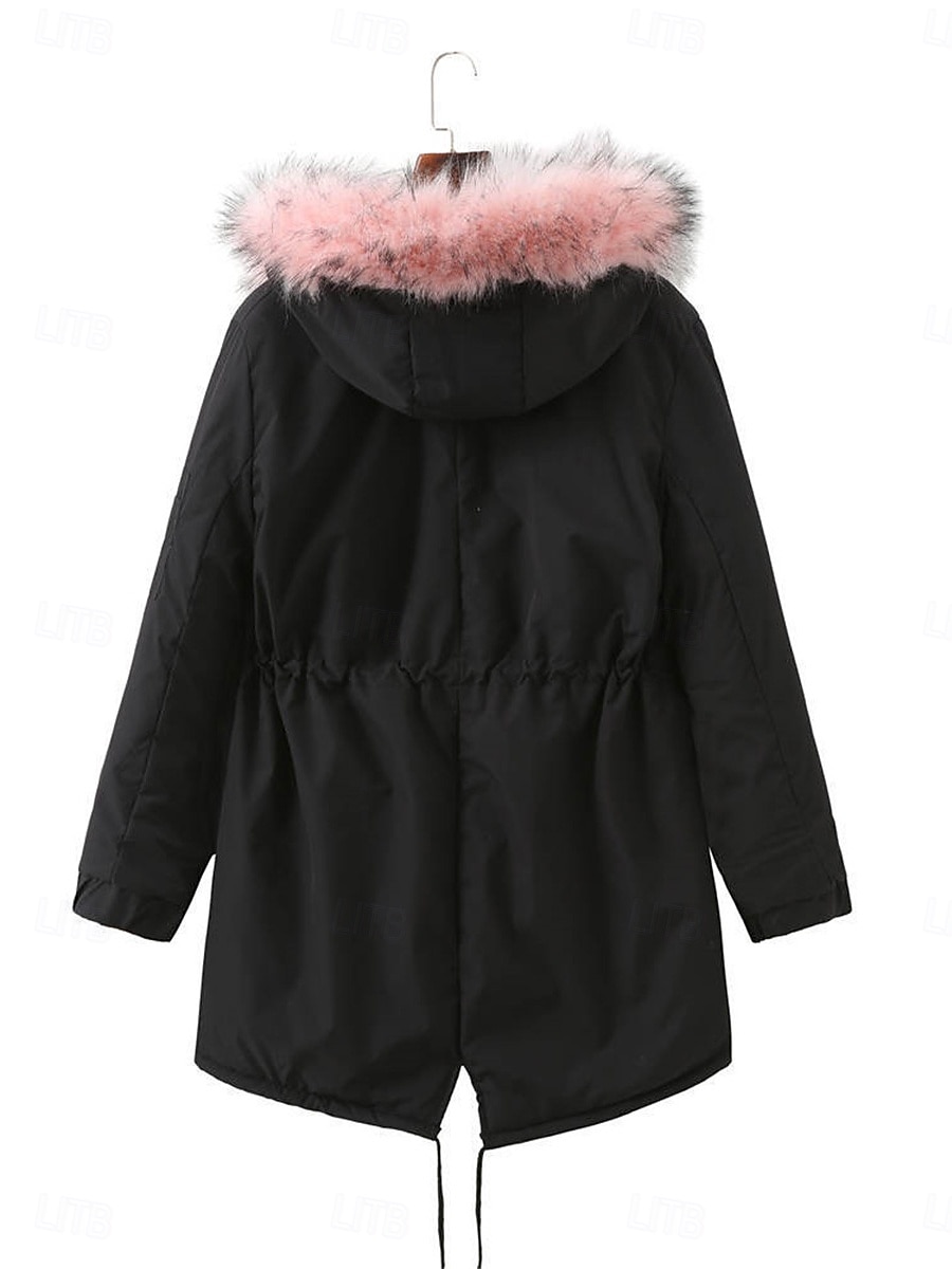 Women's Fleece Jacket Teddy Coat Hoodie Jacket Warm Breathable Zipper Pocket Fleece Lined Casual Plain Vacation Street Daily Wear Going out Zipper Regular Hoodie Regular Fit Long Sleeve Outerwear 2025 - $83.99 –P2