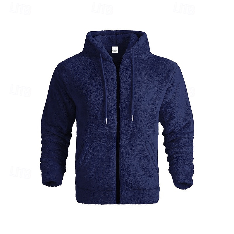 Men's Full Zip Hoodie Zip Up Hoodie Black Navy Blue Khaki Gray Hooded Plain Zip Up Sports & Outdoor Daily Holiday Polyester Streetwear Basic Casual Spring &  Fall Clothing Apparel Hoodies Sweatshirts  2026 - $42.99 –P8