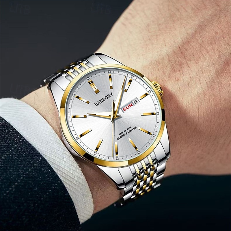 Uusi muotitrendi mineraalivahvistettu lasilinssi vedenkestävä yövalo kalenteri sunnuntain näyttö liiketoiminta vapaa-ajan urheilu kaunis ja tyylikäs miesten kello 2025 - $23.99 –P8