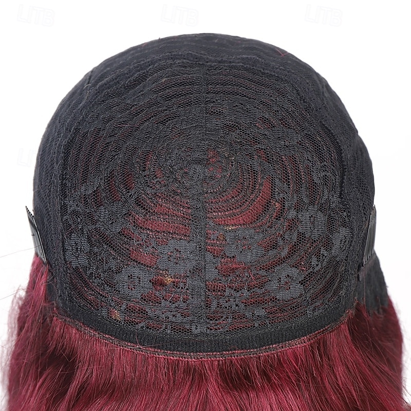 perruque à mécanisme complet 99j# perruque de cheveux raides bordeaux cheveux humains 12-24 pouces de 2025 ? $146.99 –P5