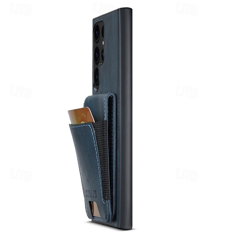 telefon Maska Pentru S24 Ultra Plus S23 Ultra Plus S22 Plus Ultra S25 Ultra Capac Spate rezista Loc pentru card Anti Șoc Retro TPU PC PU piele 2025 - $19.99 –P5