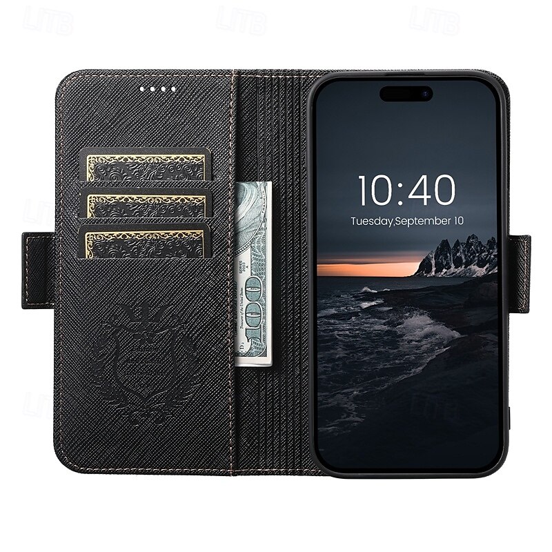 Phone Case For iPhone 16 15 14 Pro Max Plus iPhone 13 12 Pro Max Wallet Case with Stand Holder Magnetic Card Slot Retro TPU PU Leather 2025 - $25.99 –P4