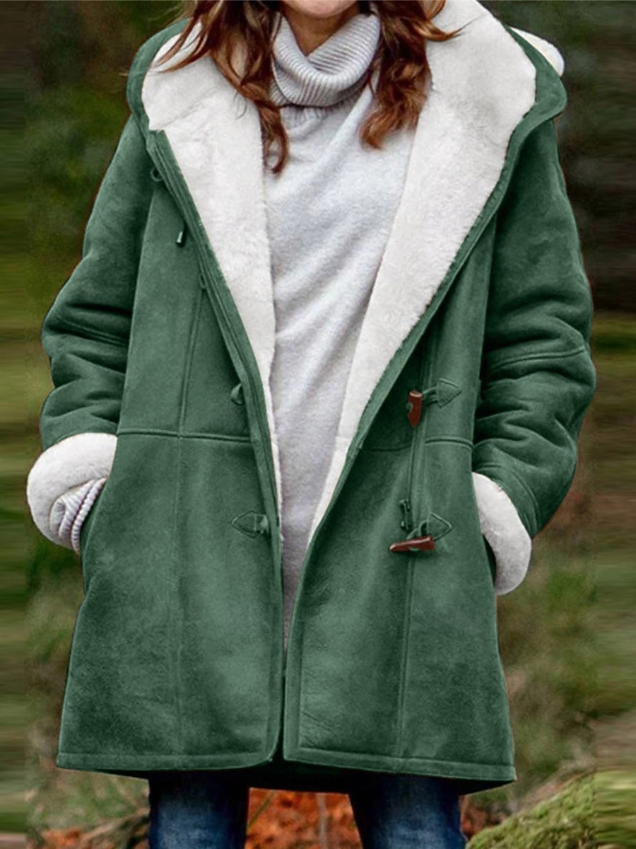 Dámské Fleecová bunda Teddy Coat Mikina s kapucí Zahřívací Prodyšné Zip Kapsy Podšité fleecem Na běžné nošení Bez vzoru Dovolená ulice Denní nošení Jdeme ven Zip Standardní Mikina Běžný Dlouhý rukáv 2025 - $45.99 –P4