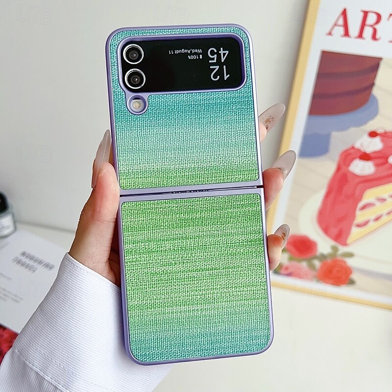 телефон Кейс для Назначение SSamsung Galaxy Z-флип 7 Z-флип 6 Z Flip 5 Z Flip 4 Z Flip 3 Кейс на заднюю панель Защита от удара Ретро ТПУ Кожа PU 2025 - $16.99 –P13