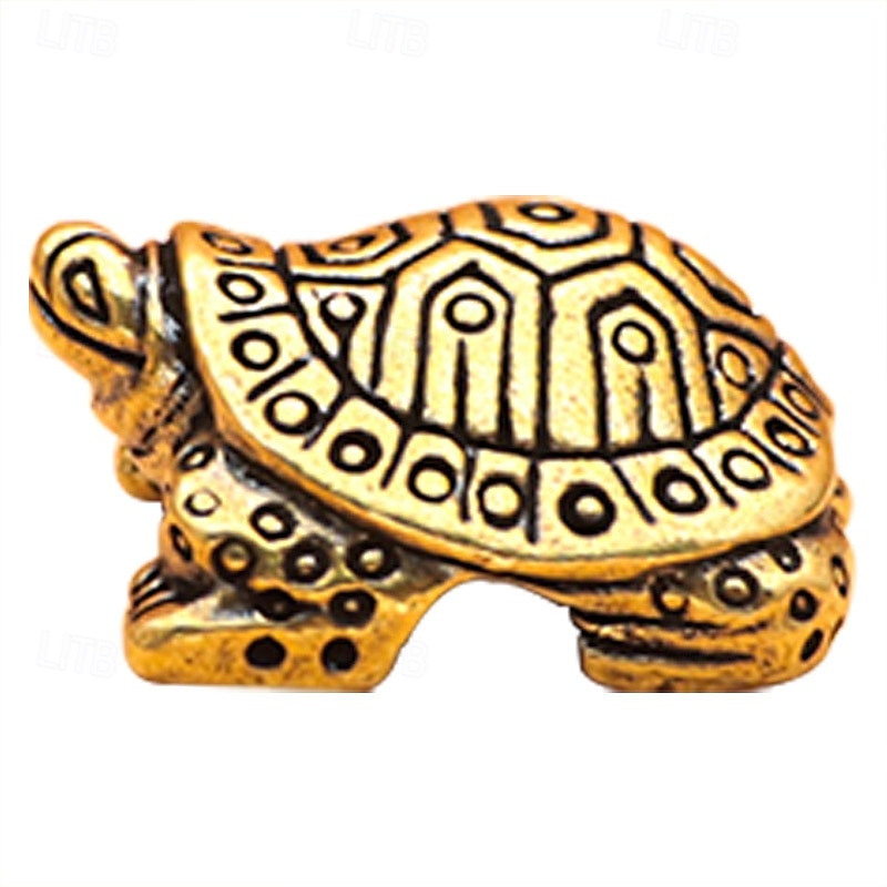 Antique Brass Longevity Turtle Ornament, Auspicious Home Decoration, Small Gift for Tea Pet Lovers 2025 - $6.49 –P1