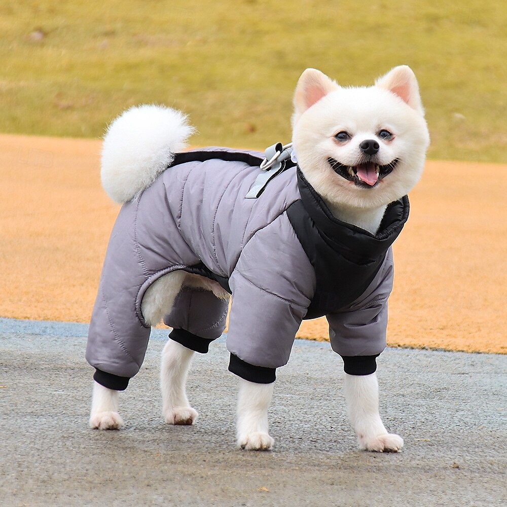 Dog Coat Jacket Puffer Jacket Winter with Harness Winter Reflective Windproof Warm Water-Resistant Outdoor Small Medium 2025 - $20.99 –P13
