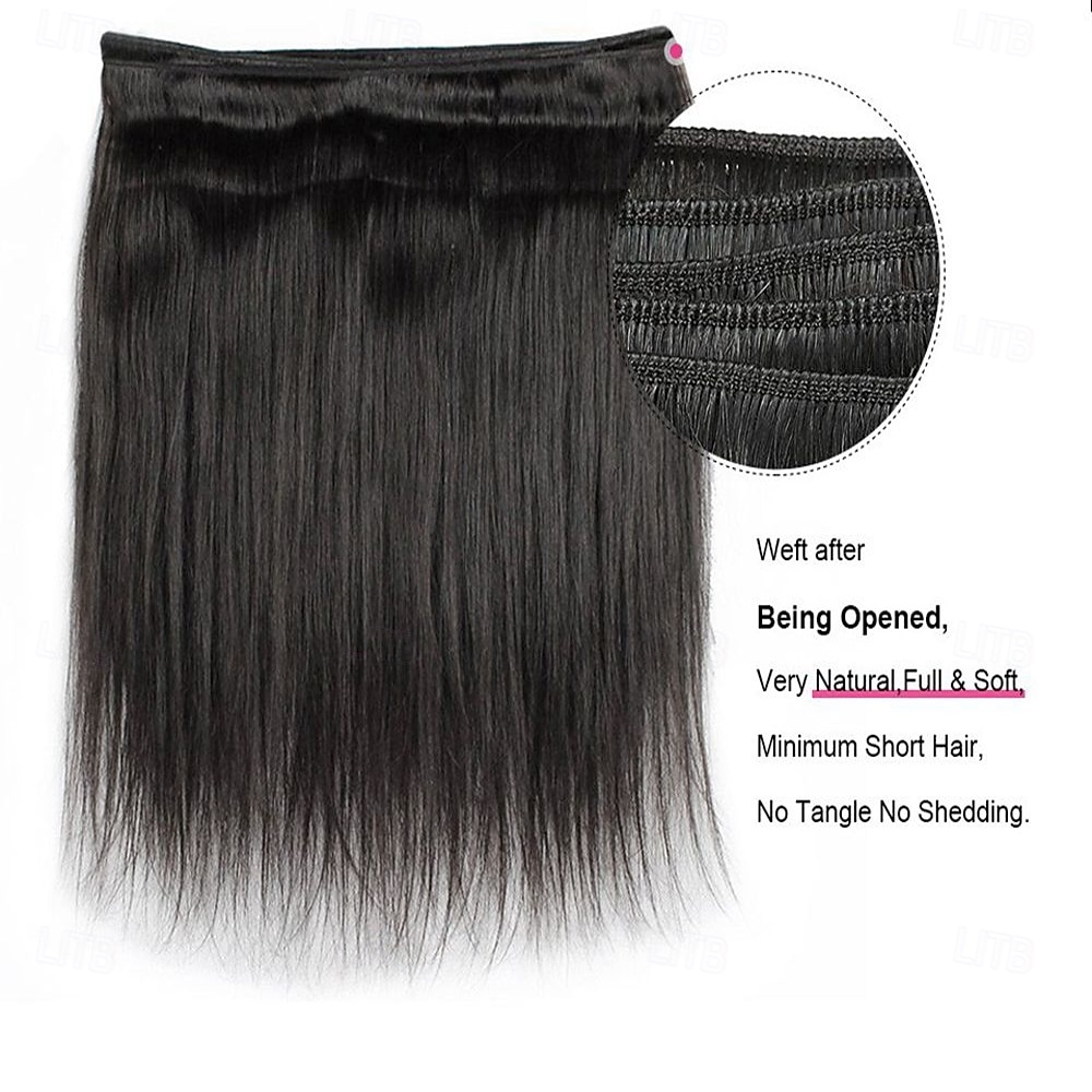Braziliaans menselijk haar 1b # natuurlijke zwarte kleur steil menselijk haar 1 bundel 10-30 inch 2026 - $55.99 –P2