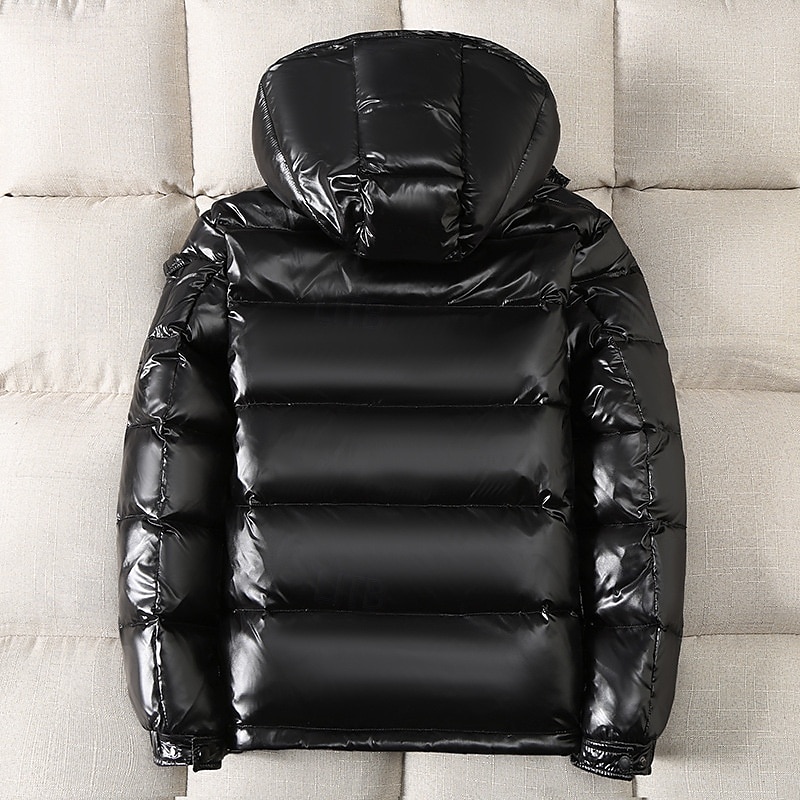 Homme Veste d'Hiver Doudoune Rembourré Poche Duvet de Canard Blanc Usage quotidien Rendez-vous Vacances Normal Mode Décontractées Confortable Chaud Automne hiver Couleur unie / unie Noir Rouge de 2025 ? $69.99 –P8