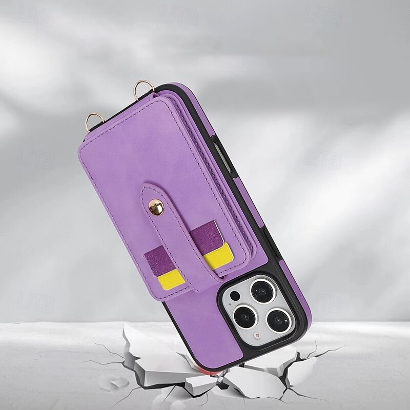 telefono Custodia Per iPhone 16 Pro Max Plus iPhone 15 Pro Max Plus iPhone 14 13 12 Pro Max Plus iPhone 14 Pro Max iPhone 13 12 Pro Max Per retro Con supporto A specchio con cordino Retrò TPU pelle del 2025 a $14.99 -P11