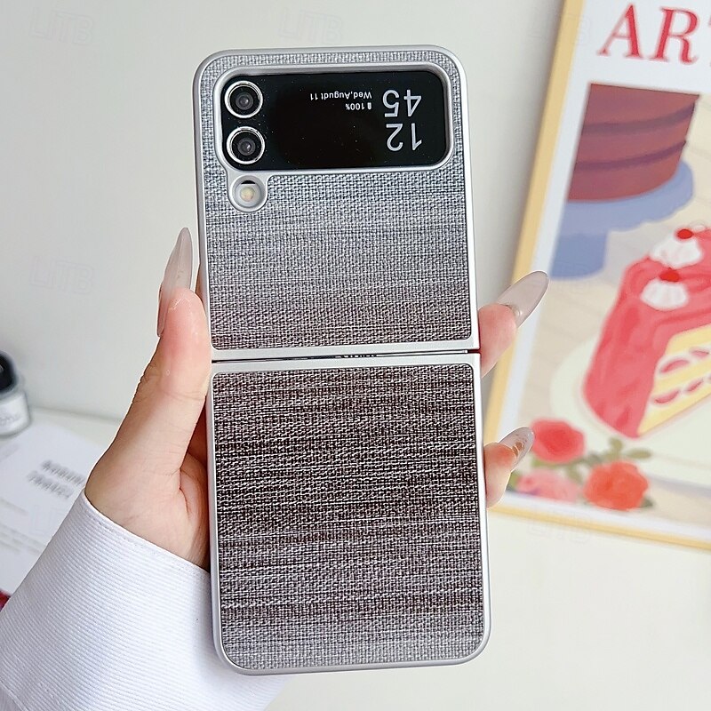 телефон Кейс для Назначение SSamsung Galaxy Z-флип 7 Z-флип 6 Z Flip 5 Z Flip 4 Z Flip 3 Кейс на заднюю панель Защита от удара Ретро ТПУ Кожа PU 2025 - $16.99 –P12