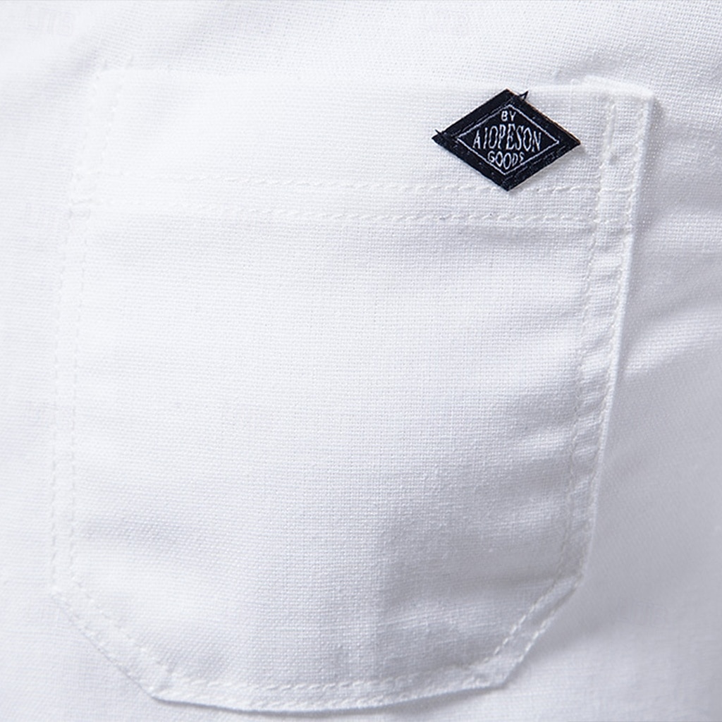 Homens Saia Camisa casual Tecido Casamento Ao ar livre Azul Manga Longa Aberto para a Lateral Inverno Primavera & Outono Roupa Bolsos de 2026 por $26.99 –P10