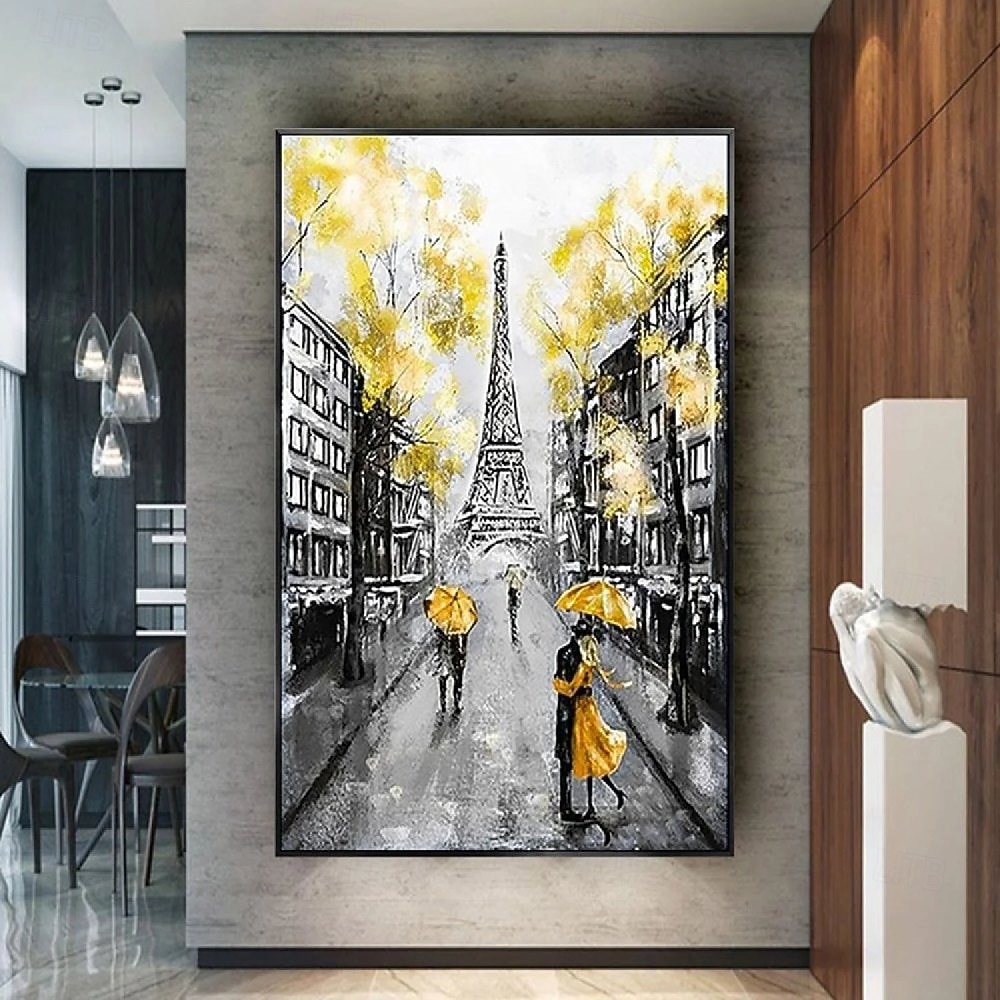 bymaling håndmalt gatelandskap maleri impresjonismemaling bykunstmaling håndmalt urban veggkunst oljemaleri håndmalt moderne bymaleri veggkunst dekor 2026 - $83.99 –P1
