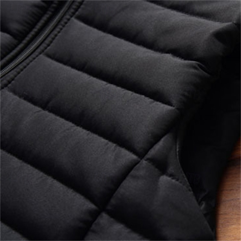 Pánské Puffer Vesta Prošívaná vesta Denní Rande Dovolená Módní Na běžné nošení Podzim zima Kapsy Polyester Zahřívací Pohodlné Pevná barva Zip Stojáček Běžný Černá Rubínově červená Armádní zelen 2025 - $6.99 –P7