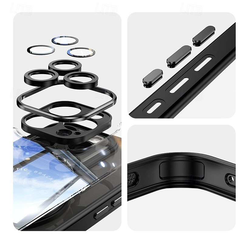telefon Carcasă Pro iPhone 16 Pro Max Plus iPhone 16 iPhone 16 Pro iPhone 15 Pro Max Plus iPhone 15 iPhone 14 13 12 Pro Max Plus iPhone 13 12 Pro Max Zadní kryt se stojánkem Nárazuvzdorné Retro TPU PC 2025 - $16.99 –P2