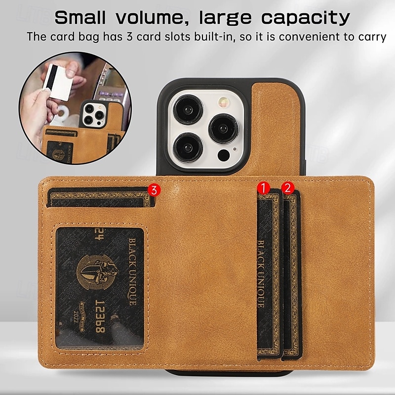 Phone Case For iPhone 16 Pro Max Plus iPhone 15 Pro Max Plus iPhone 14 13 12 Pro Max Plus iPhone 14 Pro Max iPhone 14 Pro Max Plus iPhone 13 12 Pro Max Back Cover with Stand Holder Card Slot 2025 - $18.99 –P9