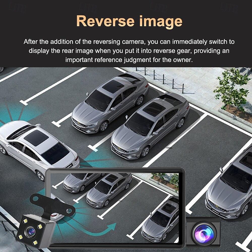 HD Car Dash Camera 3 Cameras 4 Inch LCD Backlit Display 360 Degree Rotatable 170 Degree Wide Angle Night Vision Auto Storage 1080P Car DVR 2025 - $52.99 –P8