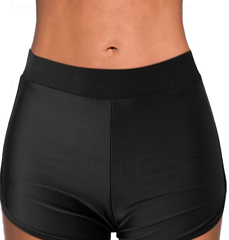 Femme Maillots de Bain Caleçon extensible Maillot de bain Taille haute Vacances Tenues de plage Couleur unie Sans Manches Maillots de bain de 2025 ? $17.99 –P4