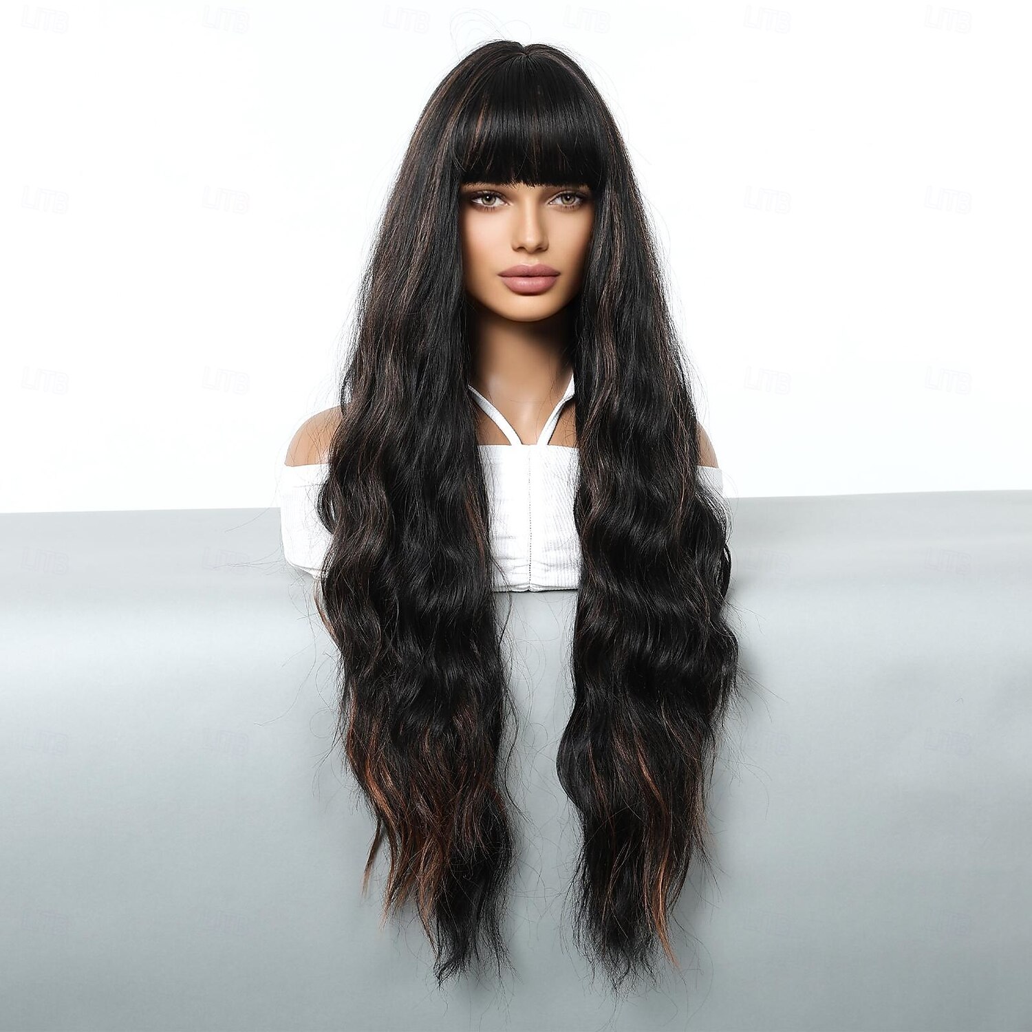 Synthetische pruiken Uniformen carrière Kostuums Prinses Gekruld Golvend Gelaagd kapsel Met pony Machinegemaakt Pruik 76.2 cm Donker Bruin Synthetisch haar Dames Cosplay Feest Modieus Bruin 2025 - $25.99 –P3