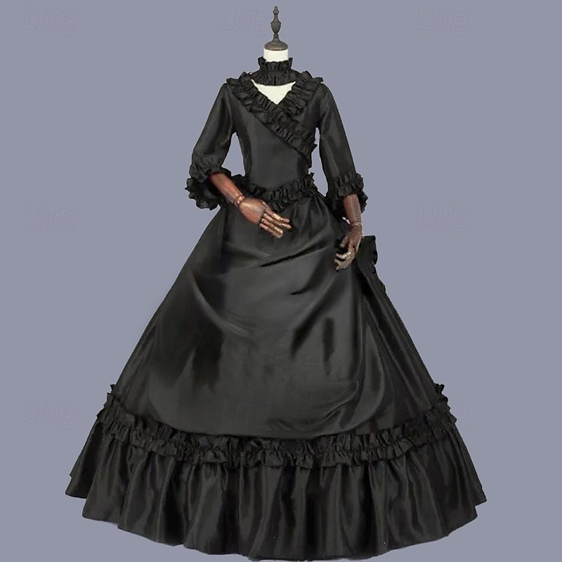 Rokoko Viktorianisch Ballkleid Partykostüm Maskerade Abschlussballkleid Kostüm Damen königlich Maskerade Karneval Party Halloween Erwachsene Kleid 2026 - $107.99 –P7