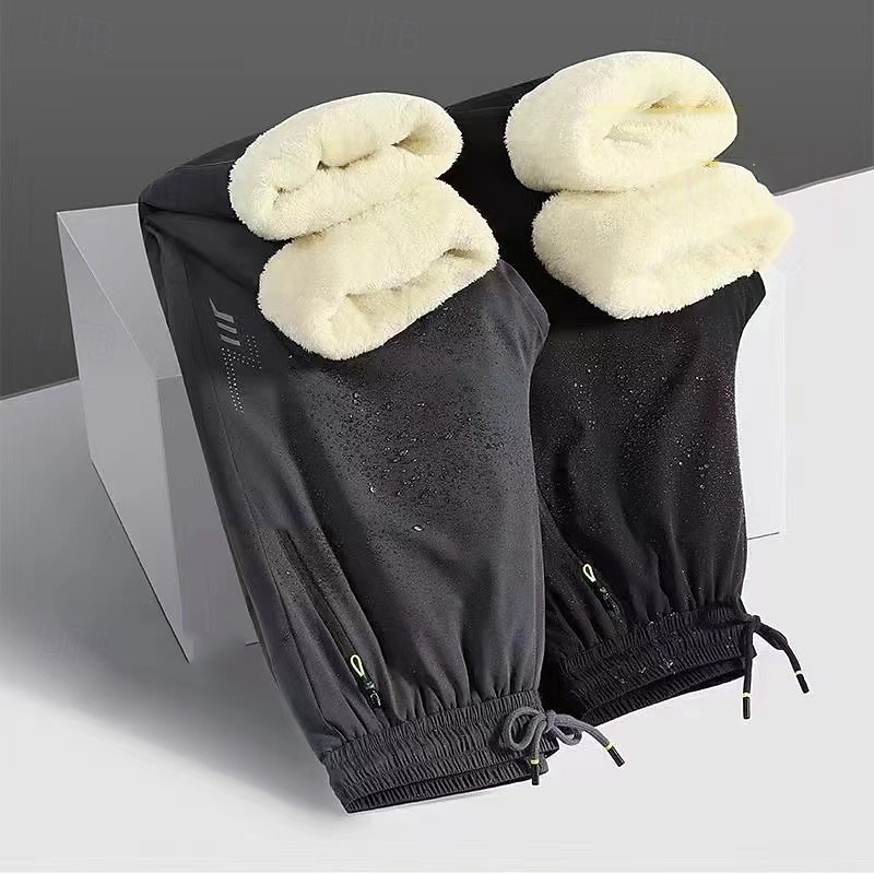 Men's Athletic Pants Fleece Pants Sweatpants Winter Pants Trousers Pocket Drawstring Elastic Waist Plain Comfort Warm Sports Outdoor Daily Fashion Casual Black Gray Micro-elastic 2026 - $26.99 –P6