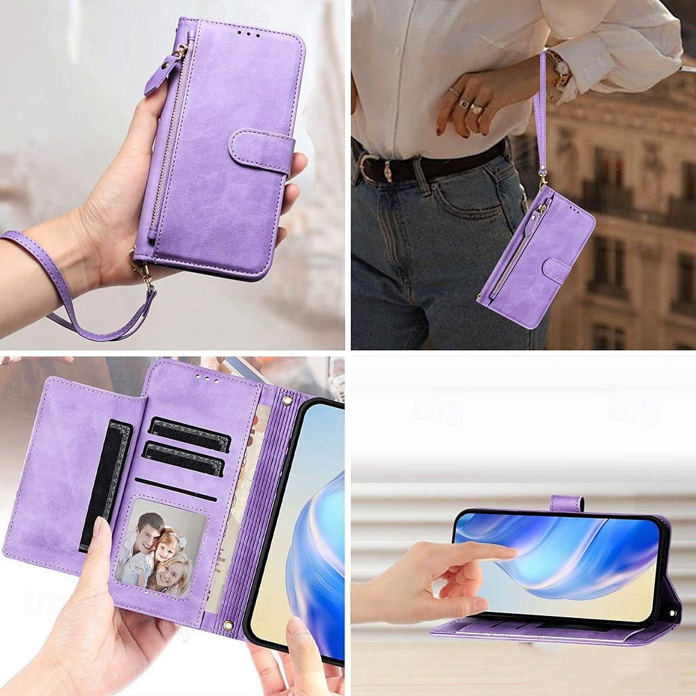 telefoon hoesje Voor Google Pixel 9 Pro Pixel 9 Pro XL Pixel 8 Pro Pixel 8 Pixel 9 Pixel 7 Pixel 7 Pro Pixel 6 Pixel 6 Pro Wallet Card Case met standaard Rits Volledig lichaamsbeschermend Retro TPU 2025 - $18.99 –P15