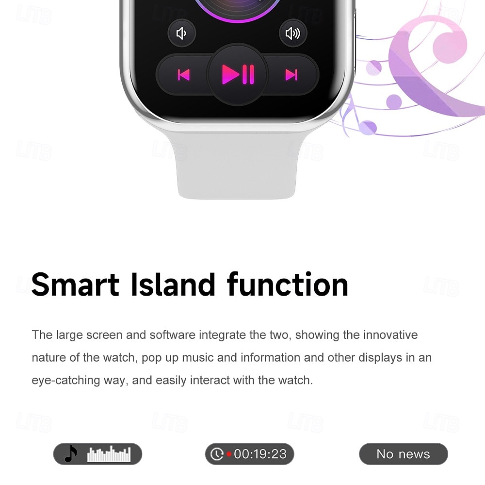 696 iW10 Slimme horloge 1.85 inch(es) Slimme armband Smartwatch Bluetooth Gespreksherinnering Slaaptracker Hartslagmeter Compatibel met: Android iOS Heren Handsfree bellen IP 67 44 mm horlogekast 2025 - $47.99 –P15