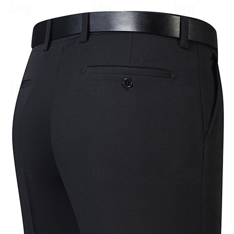 Per uomo pantaloni della tuta Pantaloni Pantaloni da completo Tasche Liscio Comfort Morbido Lunghezza intera Matrimonio Attività commerciale Informale Di tendenza Streetwear Nero Blu marino del 2026 a $21.99 –P4